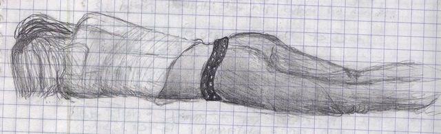 Girl sleeping (Sketch -- 11th grade Spanish class)